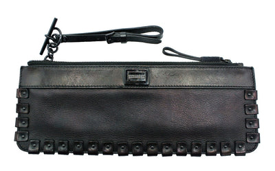 Burberry Prorsum Black Leather Wristlet Bag Burberry