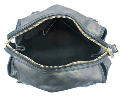 Burberry Large Metallic Smoked Nova Check Satchel Bag Burberry