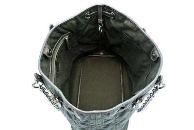 Christian Dior Grey Cannage Coated Canvas Tote: Modified Bag Christian Dior