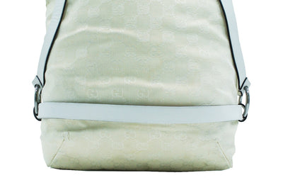 Gucci White Leather GG Canvas Bucket Bag Bag Gucci