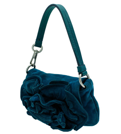 YSL Rive Gauche Teal Suede Nadja Mini Bag Bag YSL