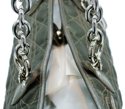 Christian Dior Grey Cannage Coated Canvas Tote: Modified Bag Christian Dior