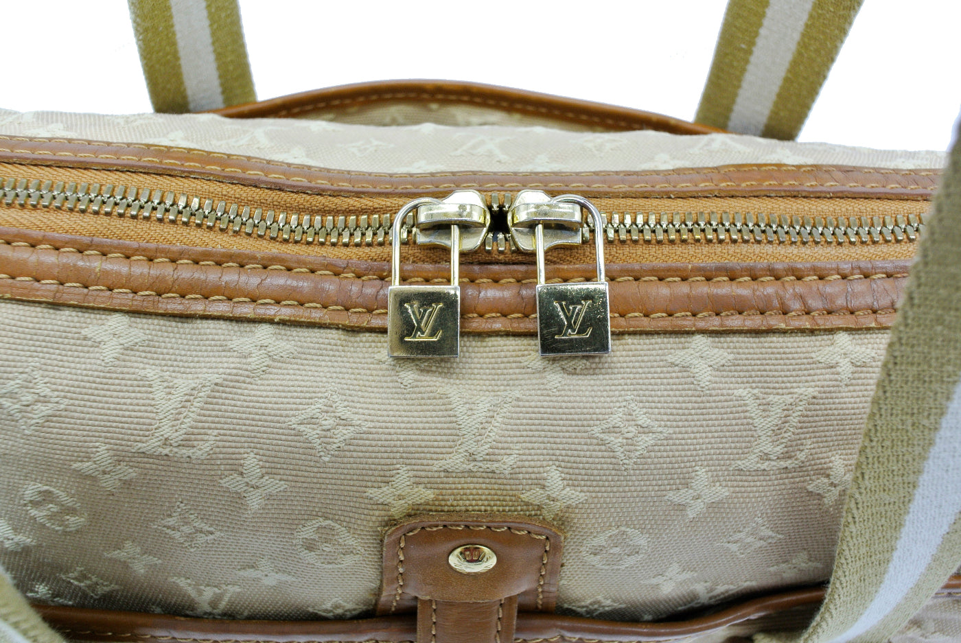 Louis Vuitton Vintage Mini Lin Mary Kate Tan Canvas Tote Bag Louis Vuitton