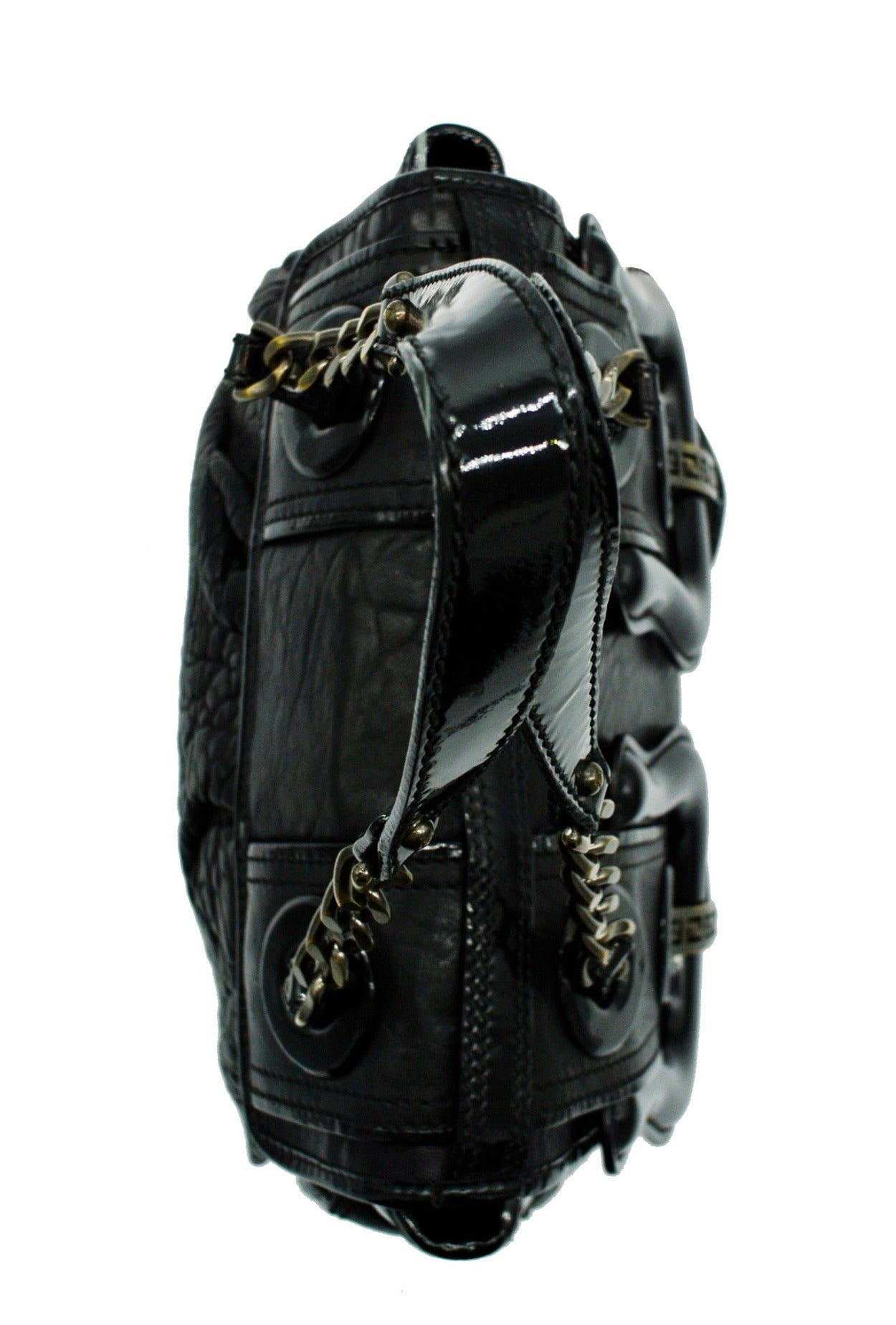 Fendi Black Grained Leather B Bag Bag Fendi