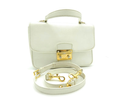 Miu Miu White Leather Madras 2way Bag Bag Miu Miu