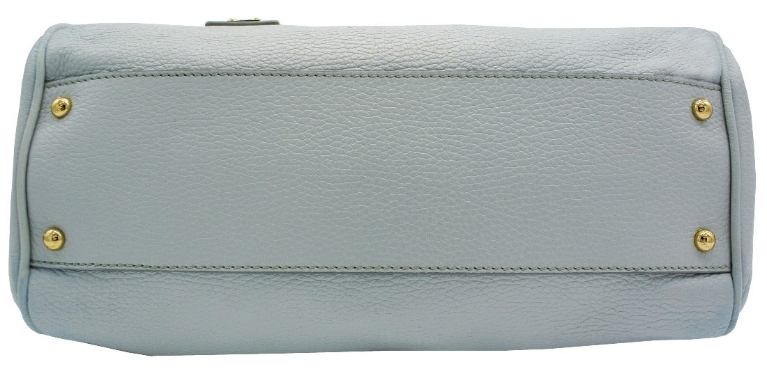 Dolce & Gabbana Miss Sicily Blue Leather Bag Bag Dolce & Gabbana