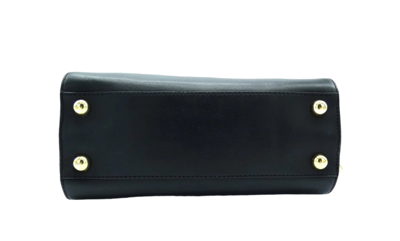 Burberry Black Leather Small Clifton Handbag Bag Burberry