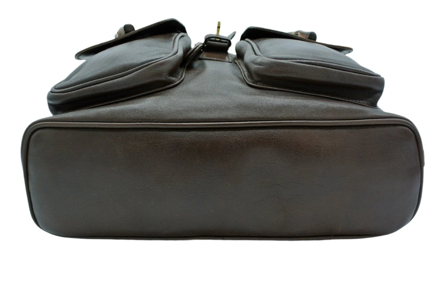 Gucci Vintage Dark Brown Leather Backpack Bag, Backpack Gucci