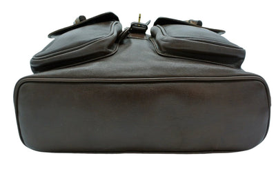 Gucci Vintage Dark Brown Leather Backpack Bag, Backpack Gucci