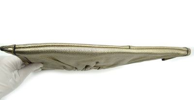Burberry Gold Metallic Portfolio/Brief Clutch Bag Burberry