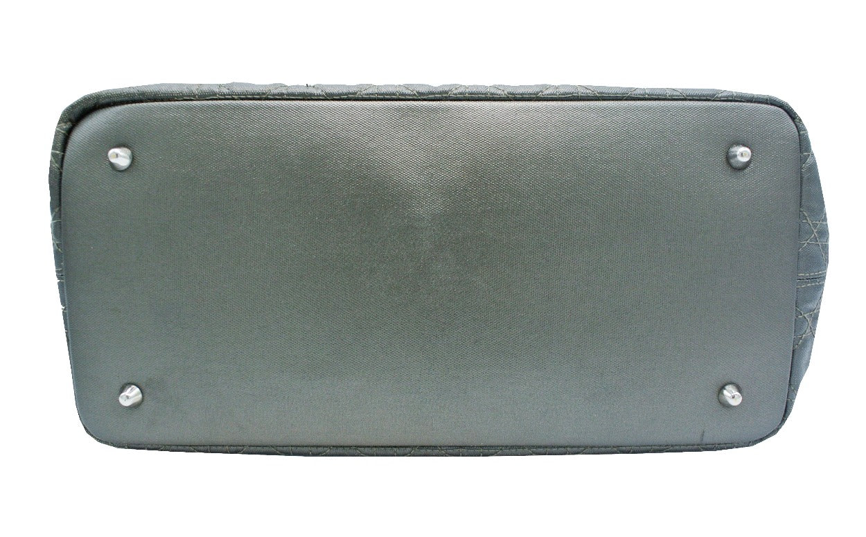 Christian Dior Grey Cannage Coated Canvas Tote: Modified Bag Christian Dior