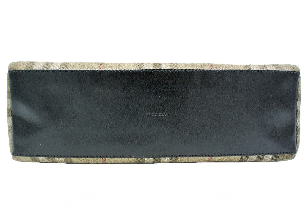Burberry Smoked House Check Suede Bag Bag Burberry