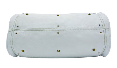 Chloe White Leather Large Paddington Bag Bag Chloe