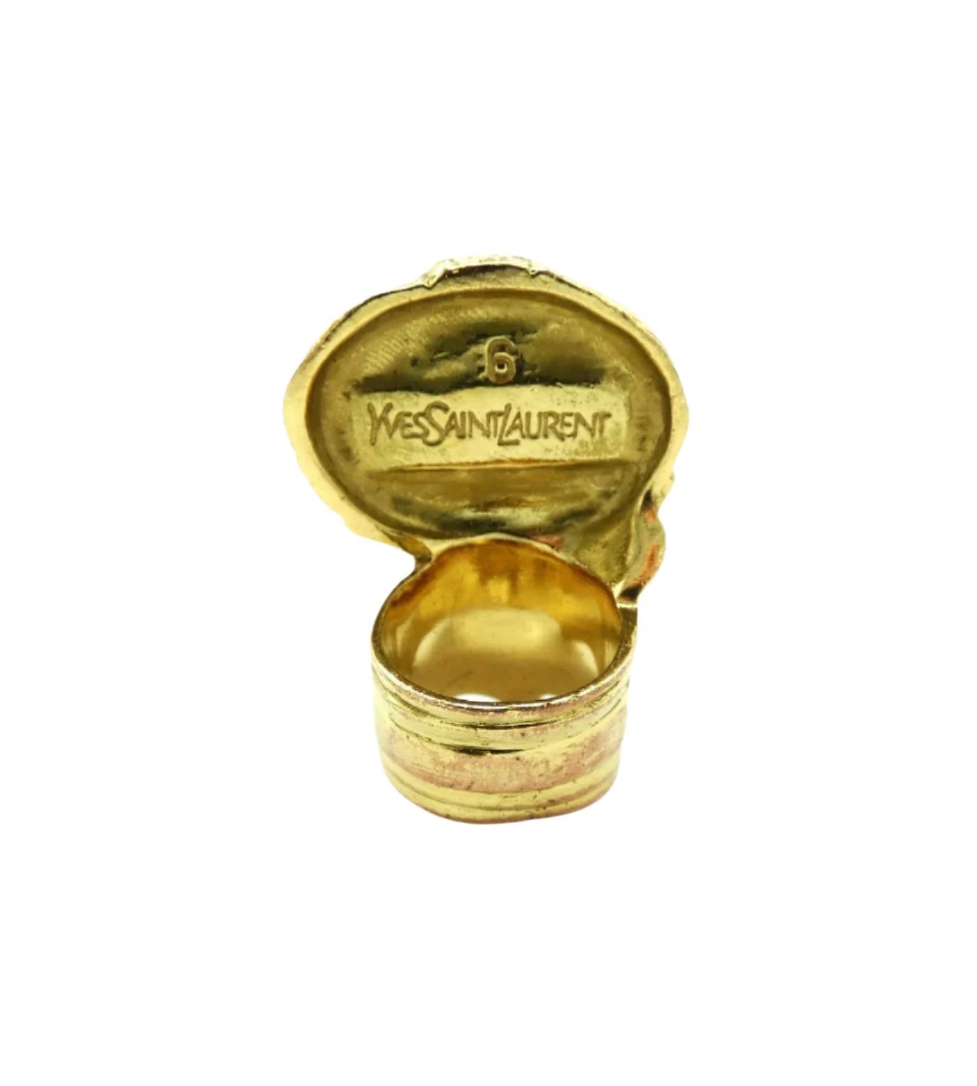 YSL Royal Blue and Gold Arty Ring Ring YSL