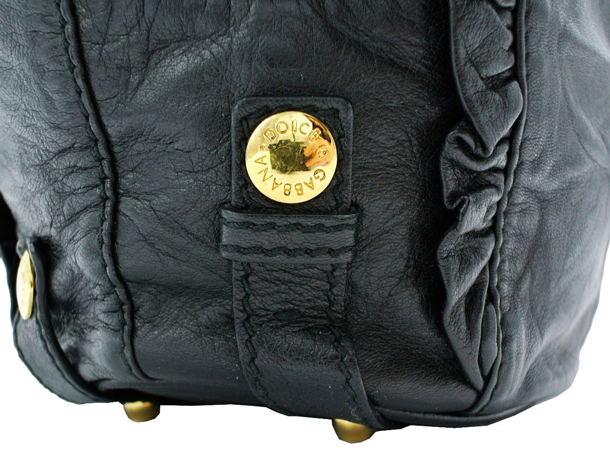 Dolce & Gabbana Small Black Leather Handbag Bag Dolce & Gabbana