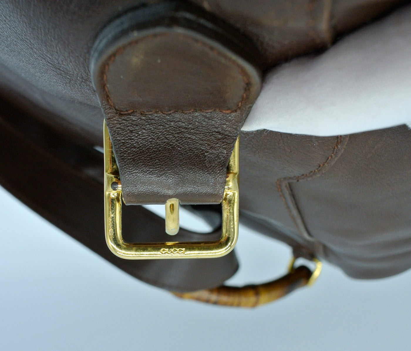 Gucci Vintage Dark Brown Leather Backpack Bag, Backpack Gucci