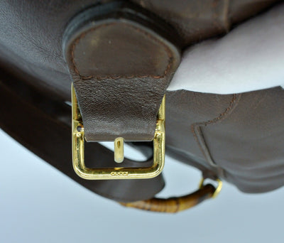 Gucci Vintage Dark Brown Leather Backpack Bag, Backpack Gucci