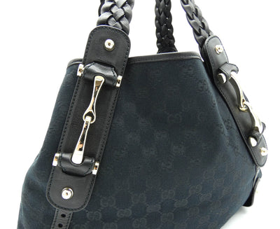 Gucci Black GG Canvas Pelham Medium Hobo Bag Gucci