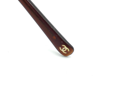 Chanel Brown Camellia Flower Rimless CC Sunglasses 4135 Sunglasses Chanel