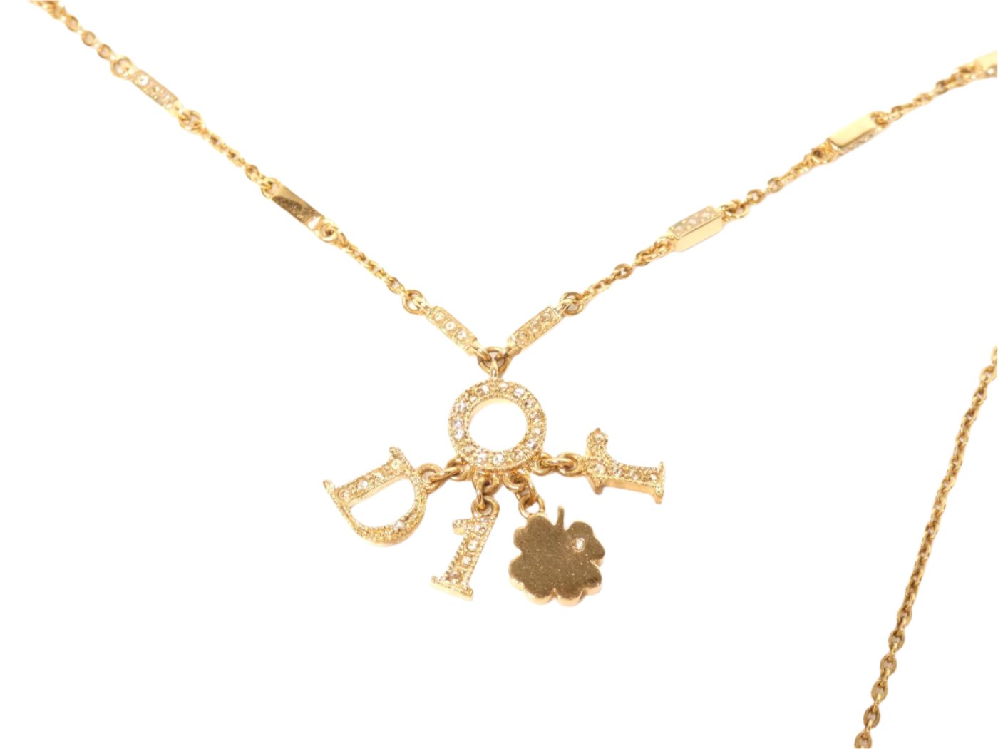 Christian Dior Clover Charm Necklace