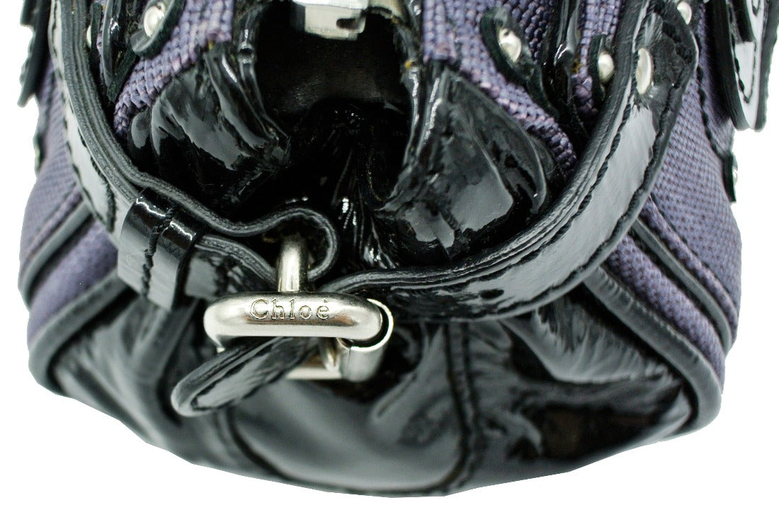 Chloe Lilac and Black Patent Leather Mini Paddington Bag Bag Chloe