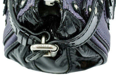 Chloe Lilac and Black Patent Leather Mini Paddington Bag Bag Chloe