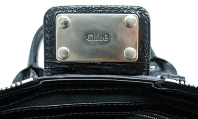 Chloe Lilac and Black Patent Leather Mini Paddington Bag Bag Chloe