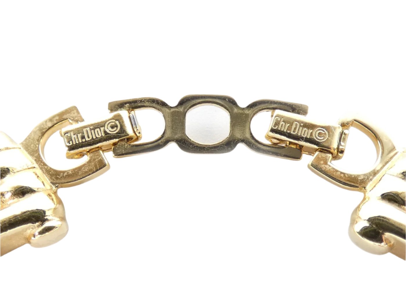 Christian Dior Heavy Gold Wide Necklace Necklace Christian Dior