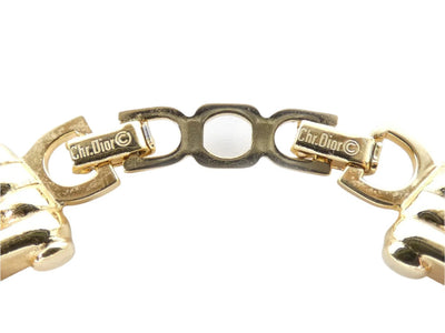 Christian Dior Heavy Gold Wide Necklace Necklace Christian Dior