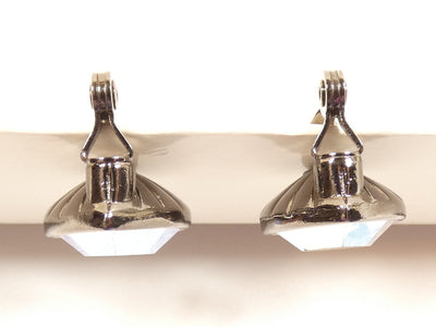 Yves Saint Laurent Gripoix Aurora Borealis Crystal Heart Earrings Earrings YSL