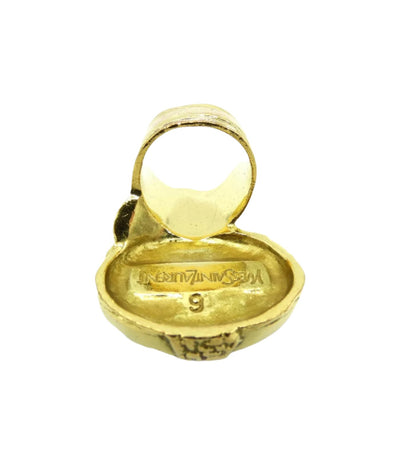 YSL Royal Blue and Gold Arty Ring Ring YSL