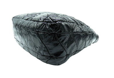 Prada Black Patent Quilted Tote Bag Prada