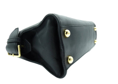 Burberry Black Leather Small Clifton Handbag Bag Burberry