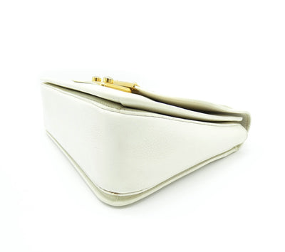 Miu Miu White Leather Madras 2way Bag Bag Miu Miu