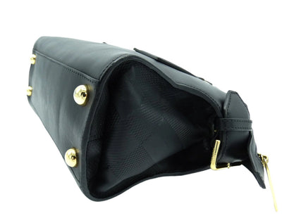 Burberry Black Leather Small Clifton Handbag Bag Burberry