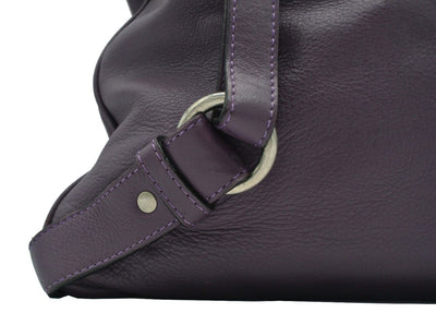 Burberry Dark Mauve Leather Tote Bag Burberry