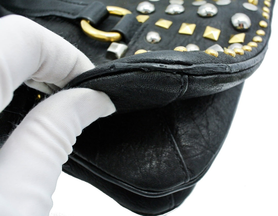 Miu Miu Studded Monk Black Nappa Leather Bag – Occhi Azzurri Miu Miu Studded Monk Black Nappa Leather Bag – Occhi Azzurri