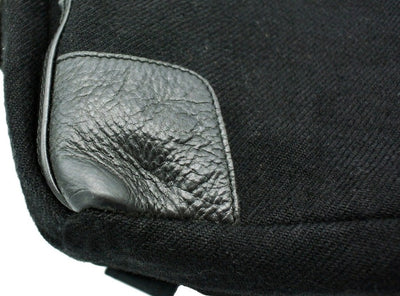 Burberry Vintage Black Leather and Wool Backpack Bag, Backpack Burberry