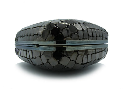 Lanvin Gunmetal Box Clutch Bag Lanvin