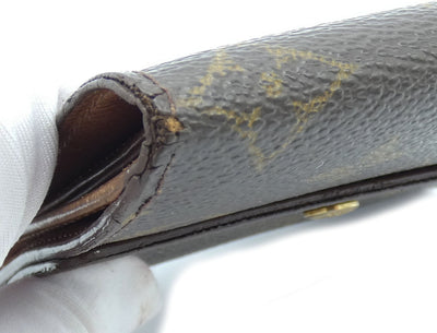 Louis Vuitton Vintage Brown and Monogram Portofeuil Elise Wallet Wallet Louis Vuitton