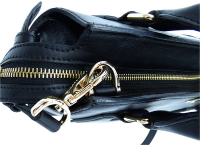 Burberry Black Leather Small Clifton Handbag Bag Burberry