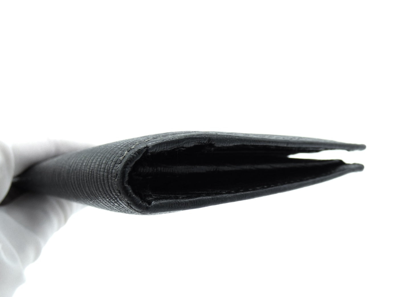 Salvatore Ferragamo Black Grained Continental Long Wallet Wallet Salvatore Ferragamo