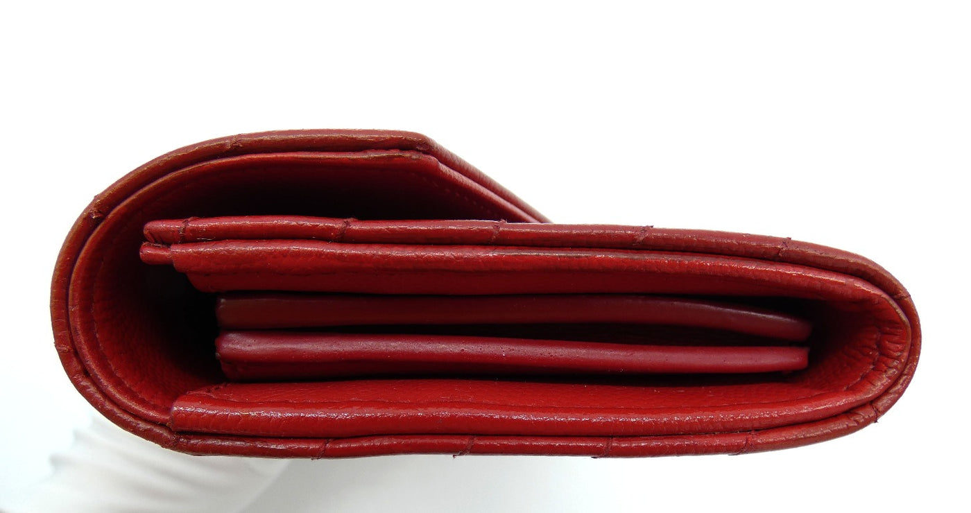 Saint Laurent Rouge Grain De Poudre Large Envelope Wallet Wallet YSL