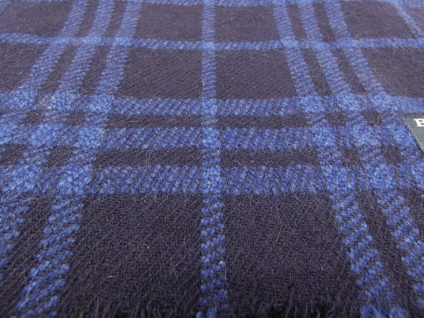 Burberry Cashmere House Check Navy Blue Tonal Scarf Scarf Burberry