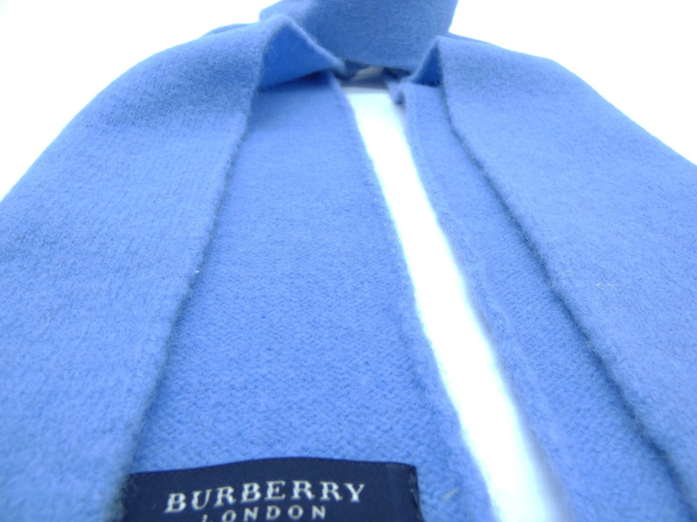 Burberry Lambswool Solid Blue Child's Scarf Scarf Burberry