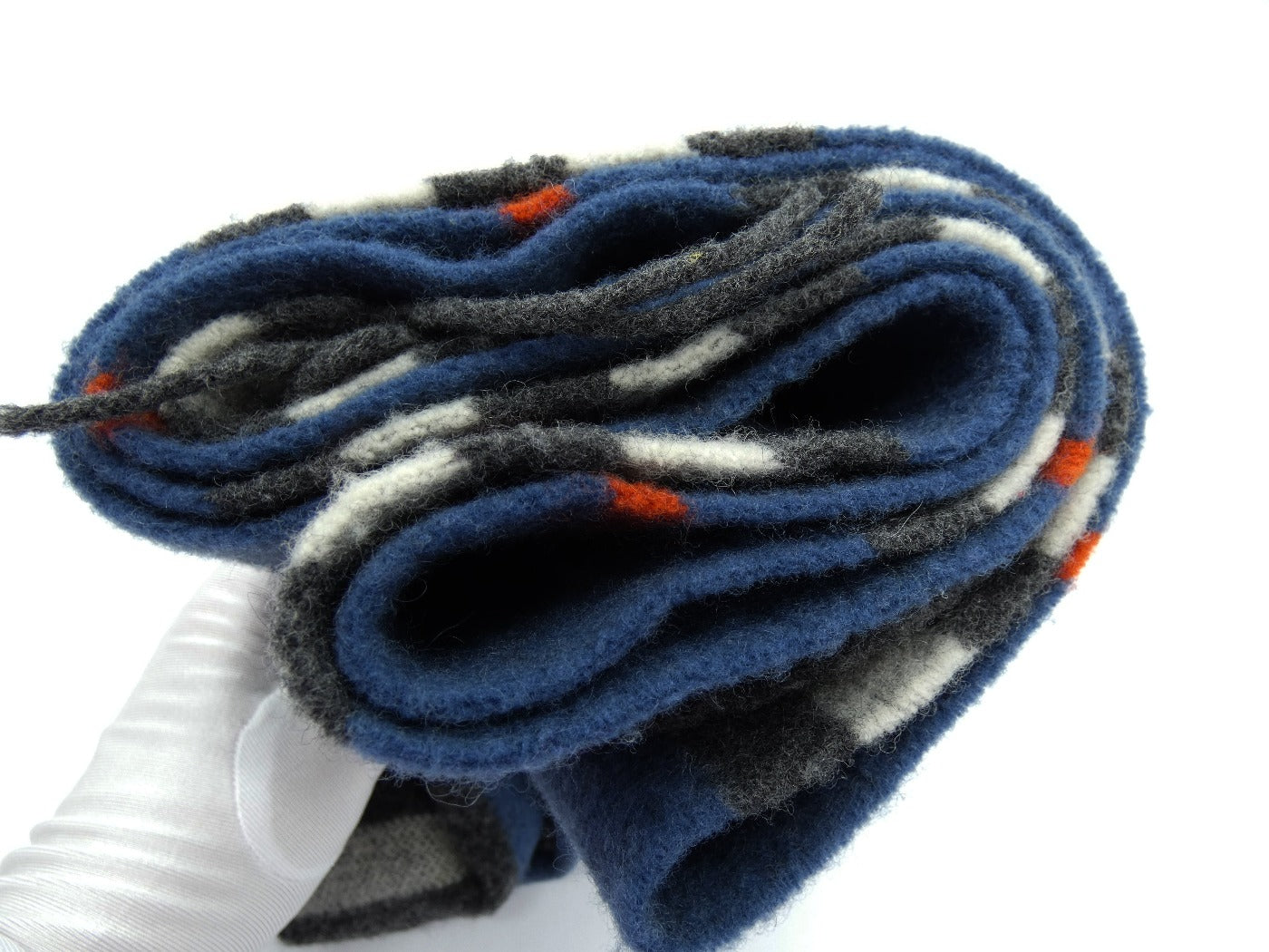 Burberrys Vintage Lambswool Striped Blue and Grey Scarf Scarf Burberry