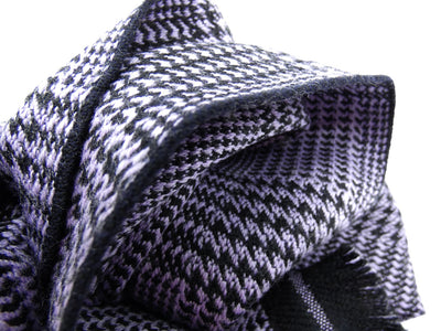 Missoni Lilac and Black Wool Houndstooth Scarf Scarf Missoni