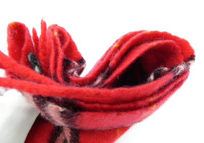 Burberry Lambswool House Check Red and Black Child's Scarf Scarf Burberry