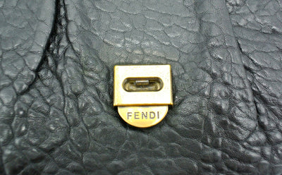 Fendi Black Grained Leather B Bag Bag Fendi
