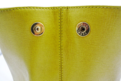 Fendi Yellow Leather Chameleon Large Tote Bag Fendi